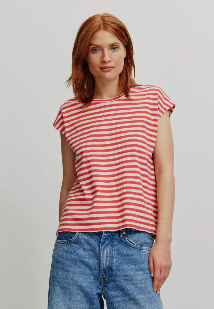 T-Shirt ZINNIA STRIPES mars red - Recolution - DAMEN | NEW IN
