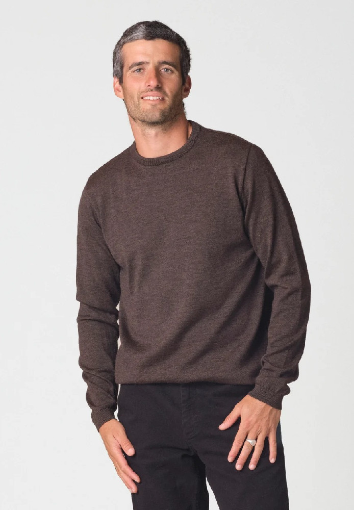 Mens basic merino knit Taupe - Klitmøller Collective - HERREN | Pullover & Cardigans