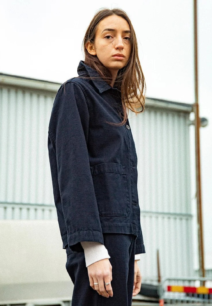 Lovis Jacket Back Sateen Indigo - Nudie Jeans - MARKEN | Nudie Jeans