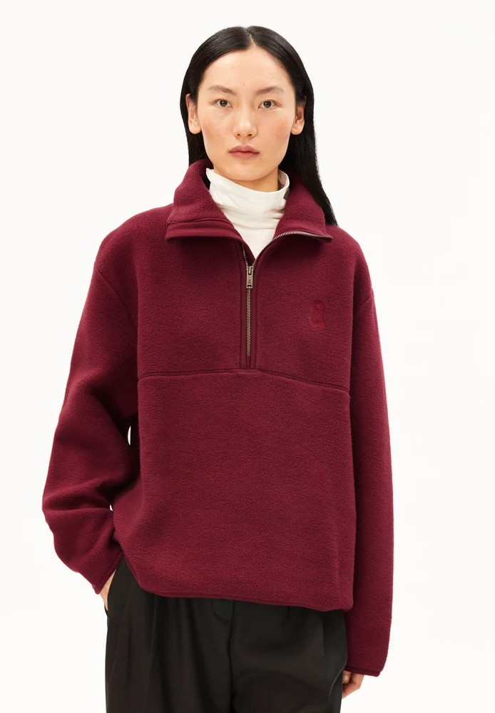 HAARLEENAA COTTON FLEECE velvet red - ARMEDANGELS - NEU