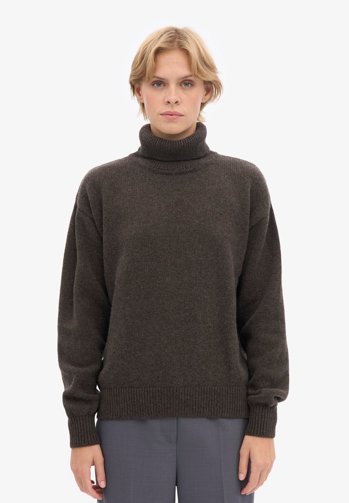 Women Merino Wool Turtleneck Coffee Brown - COLORFUL STANDARD - NEU