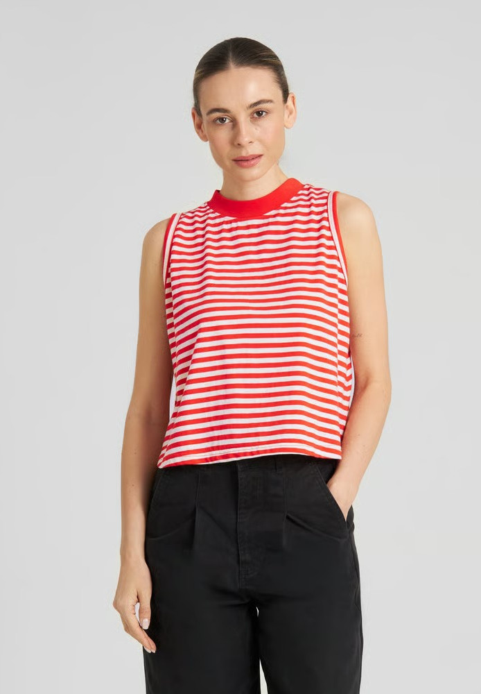 Top Namsos Stripes Grenadine Red - DEDICATED - DAMEN | Tops