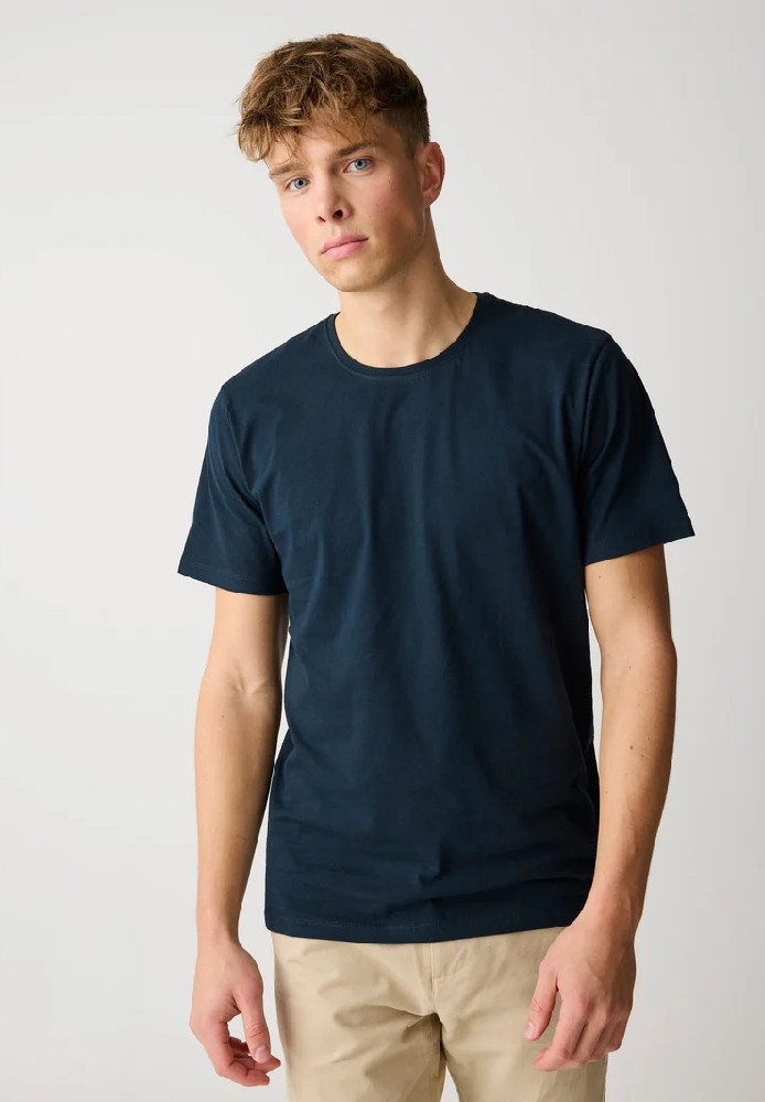 Basic t-shirt Total Eclipse - Knowledge Cotton Apparel - HERREN | T-Shirts | Unifarben & Streifen