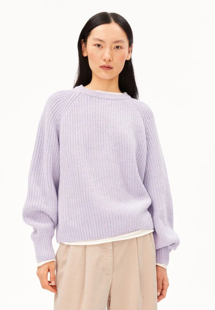 RIB KNIT SWEATER moonlit lilac - ARMEDANGELS - NEU