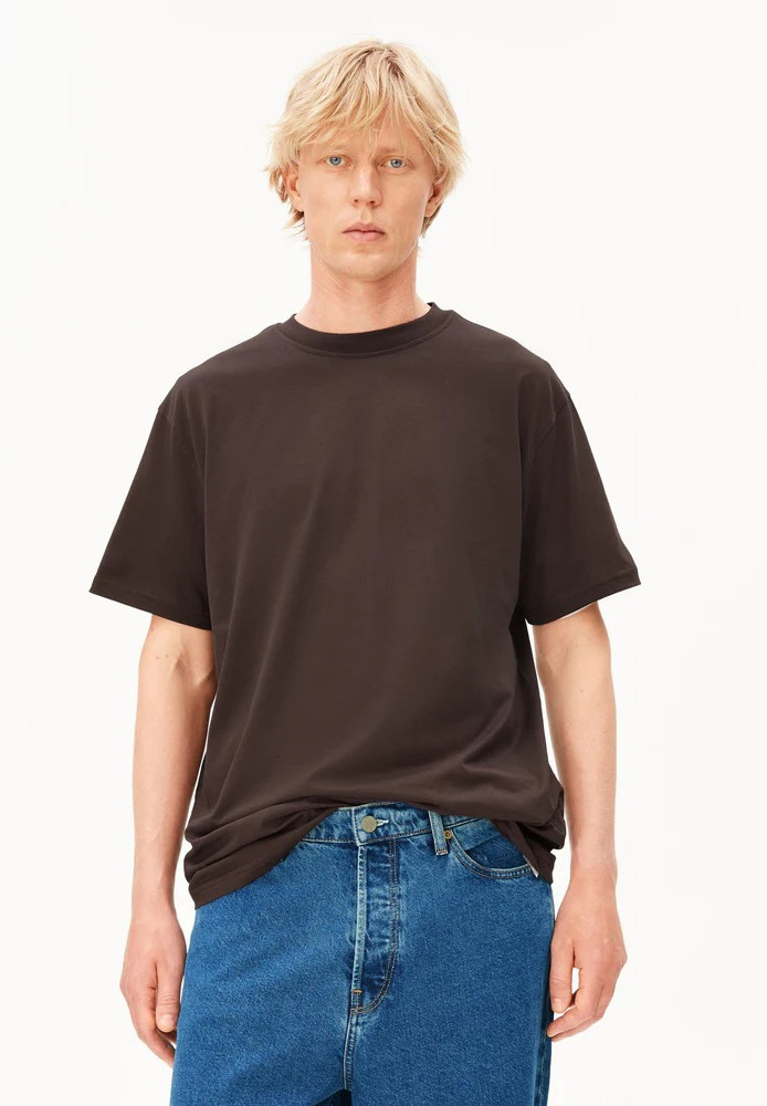 MAARKOS MID WEIGHT T-SHIRT claystone - ARMEDANGELS - HERREN | T-Shirts | Unifarben & Streifen