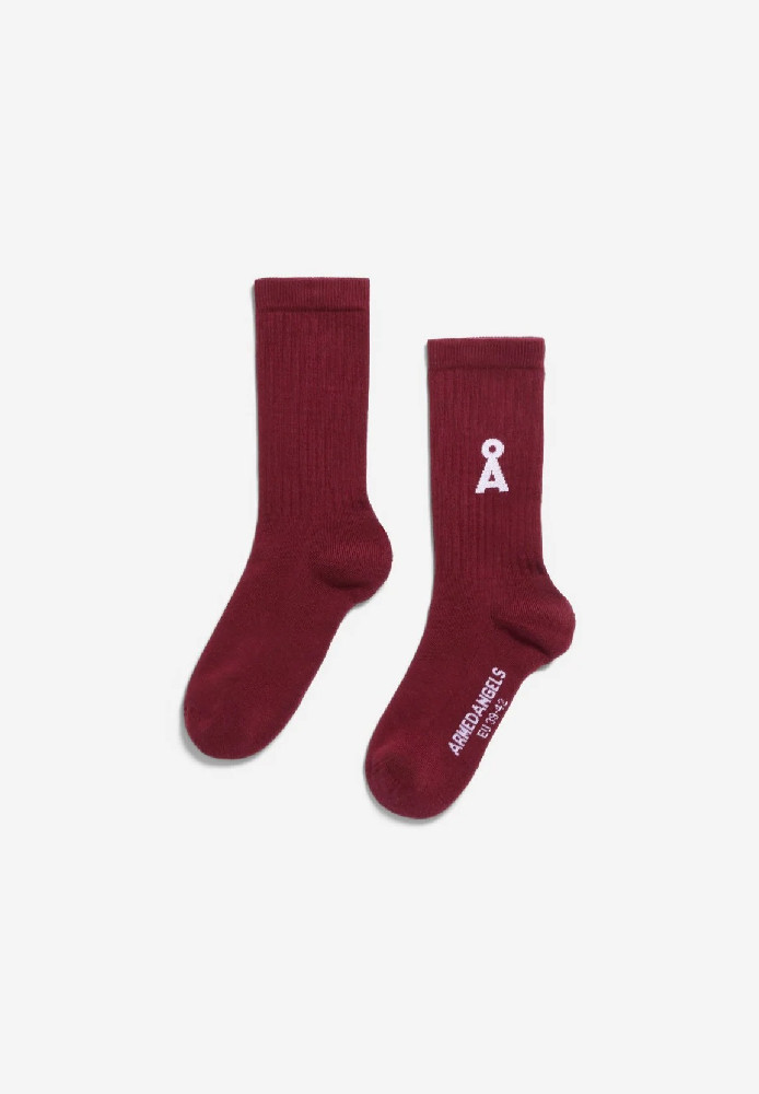 SAAMUS BOLD SOCKS velvet red - ARMEDANGELS - NEU