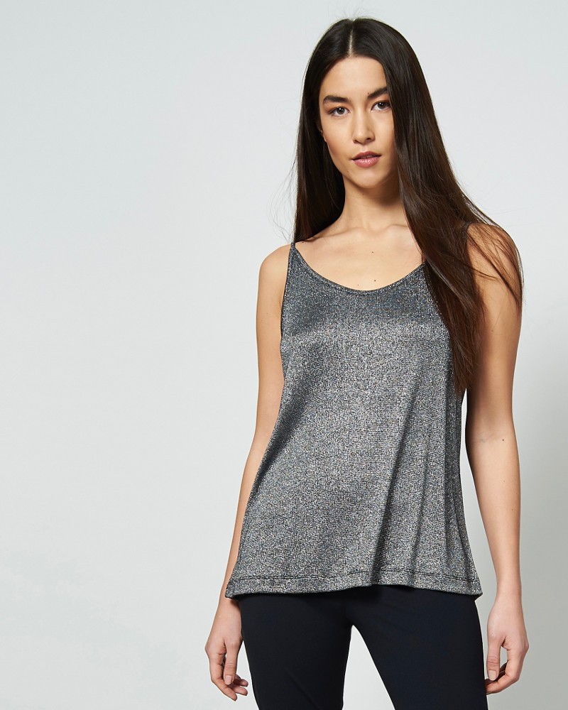 TRIANGLE Top Silvery black