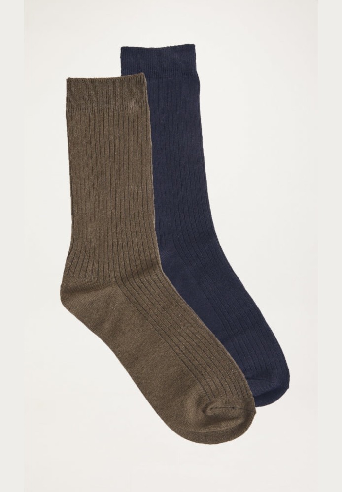 TIMBER 2-pack classic sock Forrest Night - Knowledge Cotton Apparel - MARKEN | Knowledge Cotton Apparel