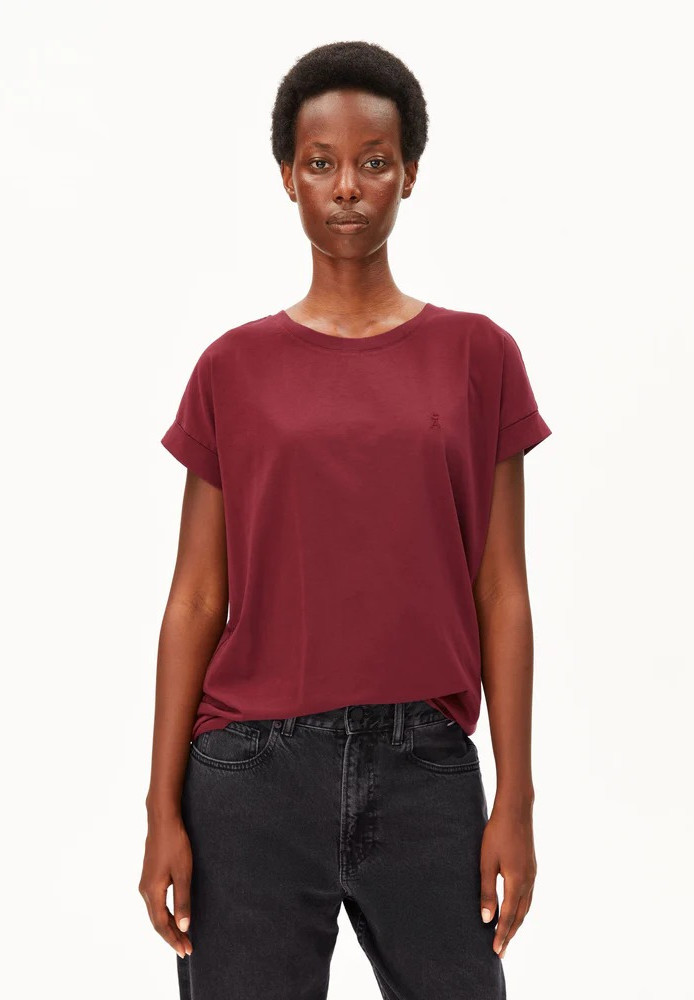 IDAARA T-SHIRT velvet red - ARMEDANGELS - NEU