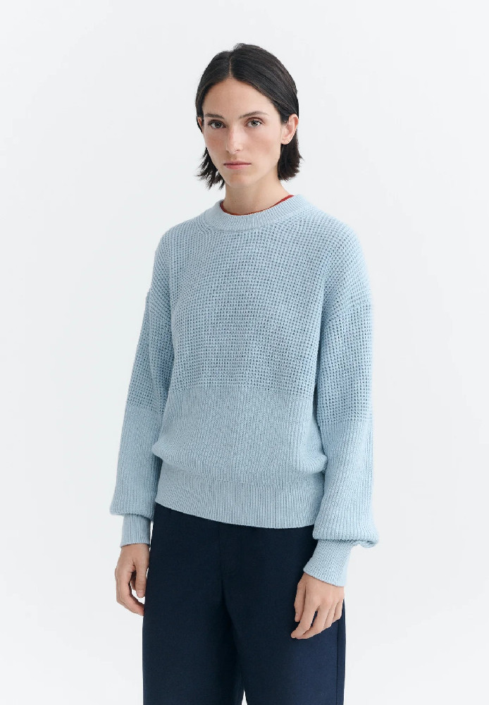 LIGHT BLUE CALIA KNITTED SWEATER - THINKING MU - NEU