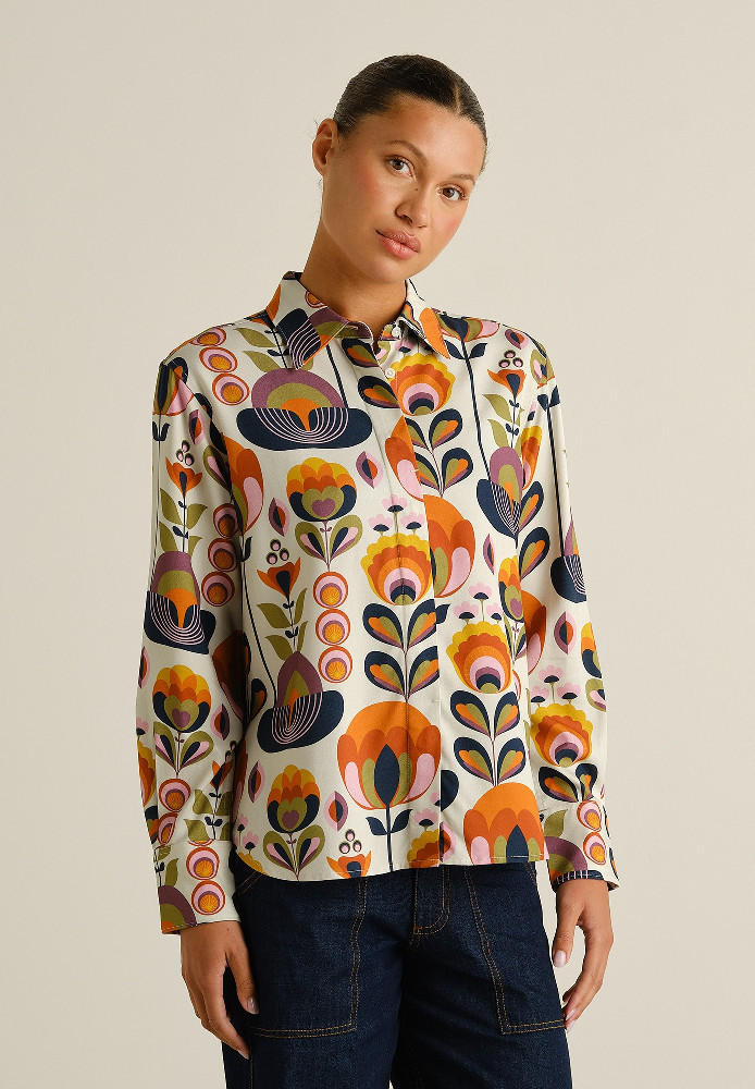 Shirt Nydalen Autumn Harvest Multi Color - DEDICATED - NEU