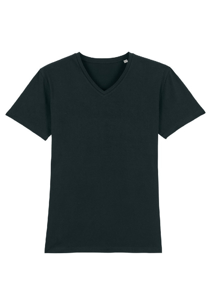 MS Regular Fit V-Neck T-Shirt black - gw Basics - HERREN | T-Shirts | Unifarben & Streifen