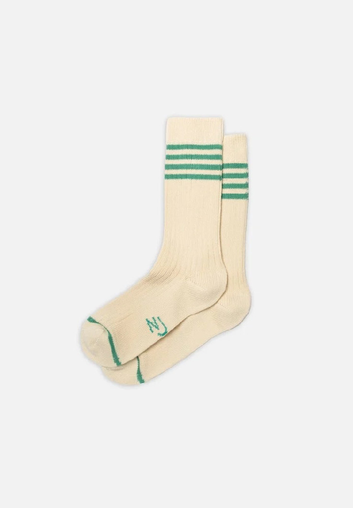 Women Tennis Socks Stripe Offwhite/Turquoise - Nudie Jeans - NEU