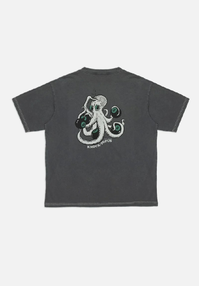 Koffe Knock-Topus T-Shirt Antracite - Nudie Jeans - HERREN | T-Shirts | Print-T-Shirts