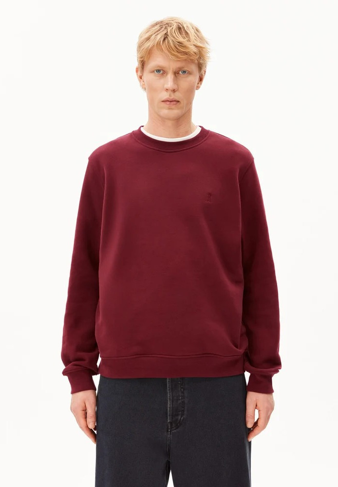 BAARO FLEECE SWEATSHIRT velvet red - ARMEDANGELS - HERREN | Sweats & Hoodies