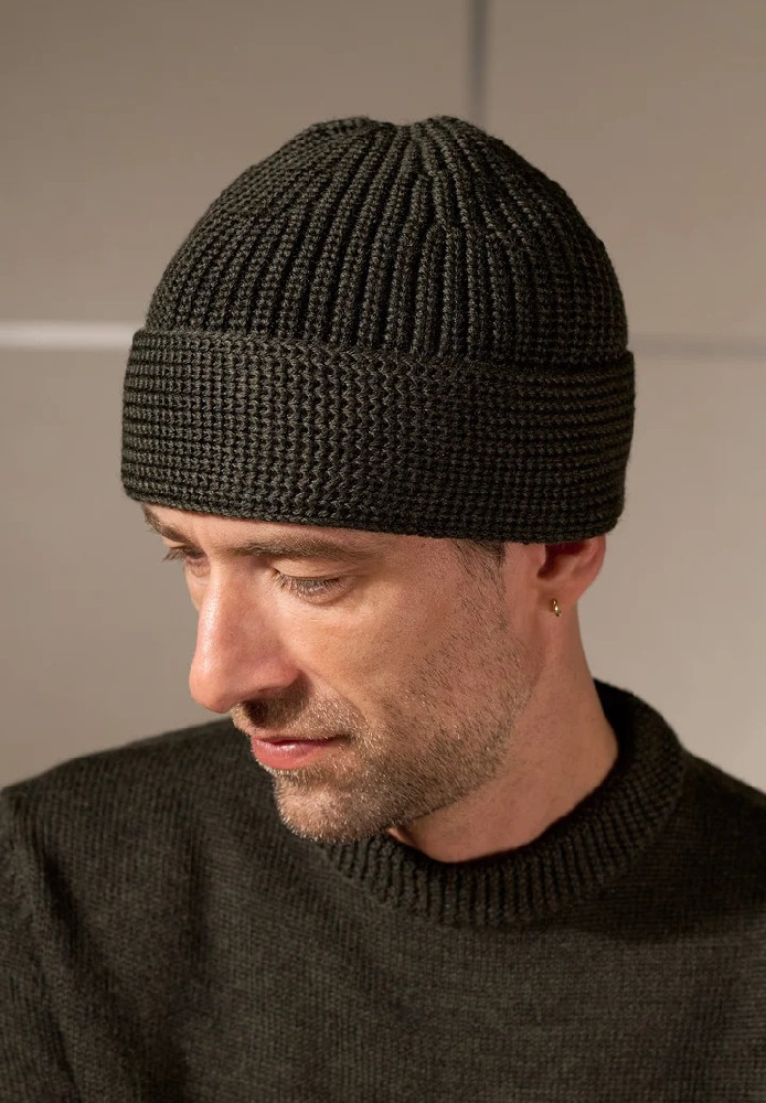 BORIS beanie pure merino melange olive - About Companions - NEU