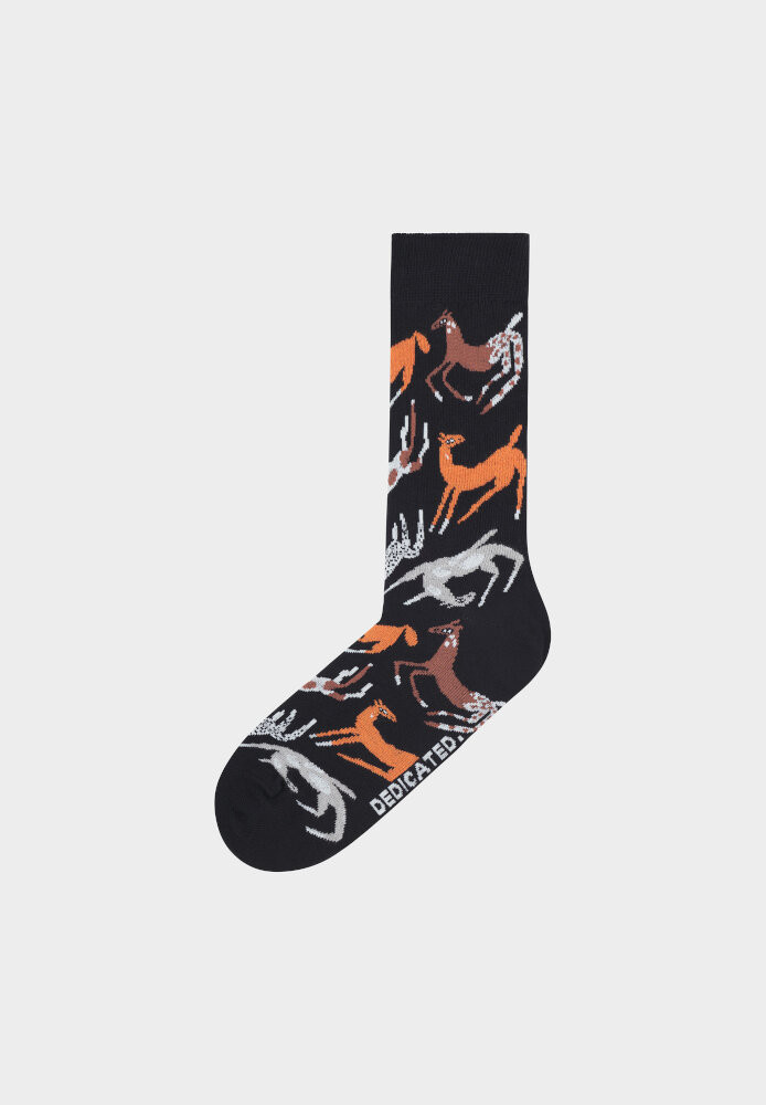 Socks Sigtuna Mustang Party Black - DEDICATED - NEU