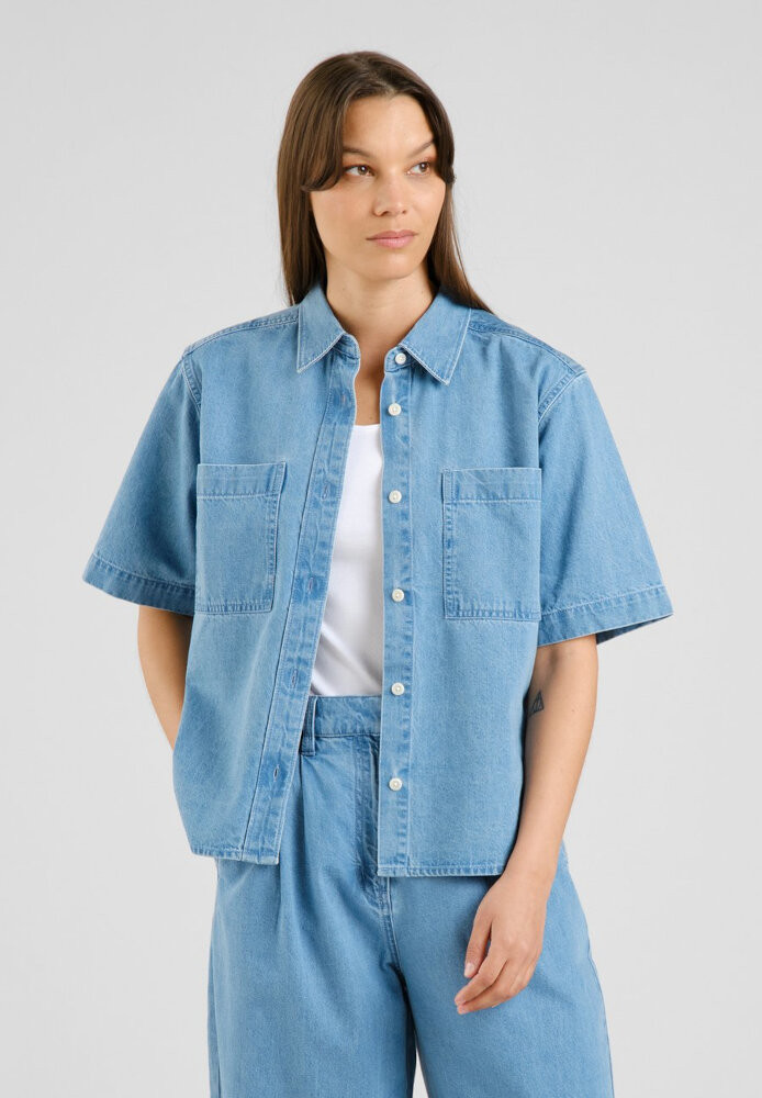 Shirt Stensvik Denim Light Blue - DEDICATED - DAMEN | SALE