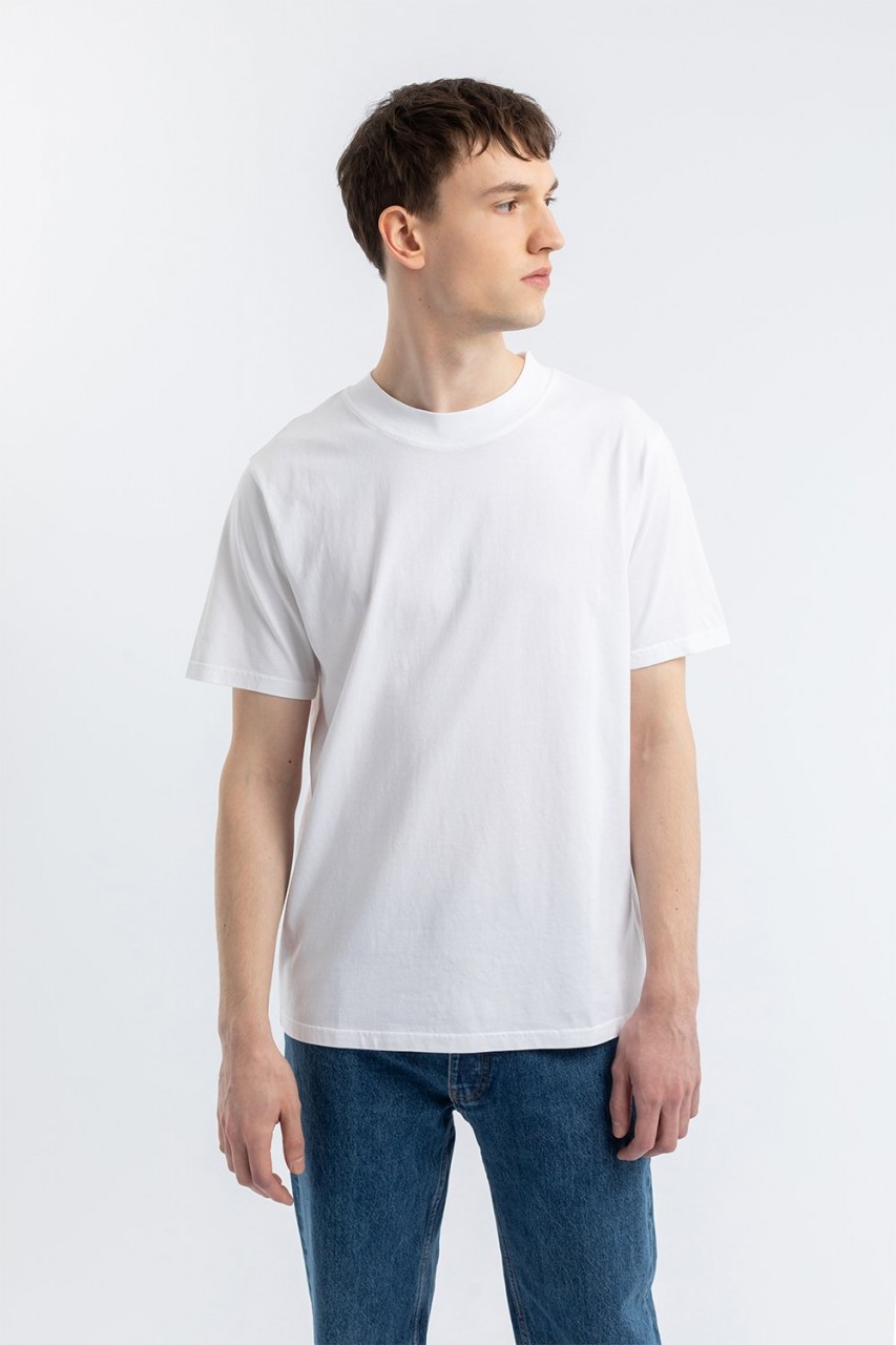 Big Collar T-Shirt white - ROTHOLZ - HERREN | T-Shirts | Unifarben & Streifen
