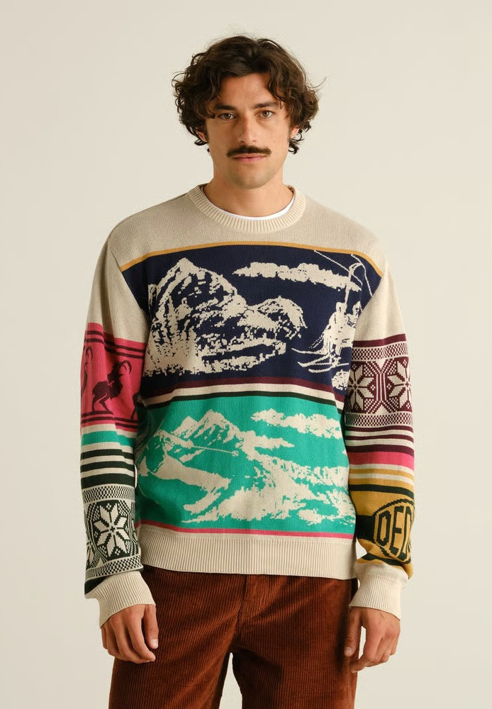 Sweater Mora Retro Ski Blocks Multi Color - DEDICATED - HERREN | Pullover & Cardigans