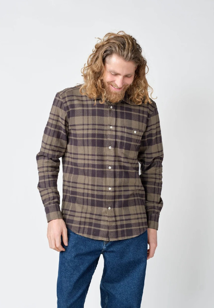 Scott shirt Navy/taupe - Klitmøller Collective - NEU