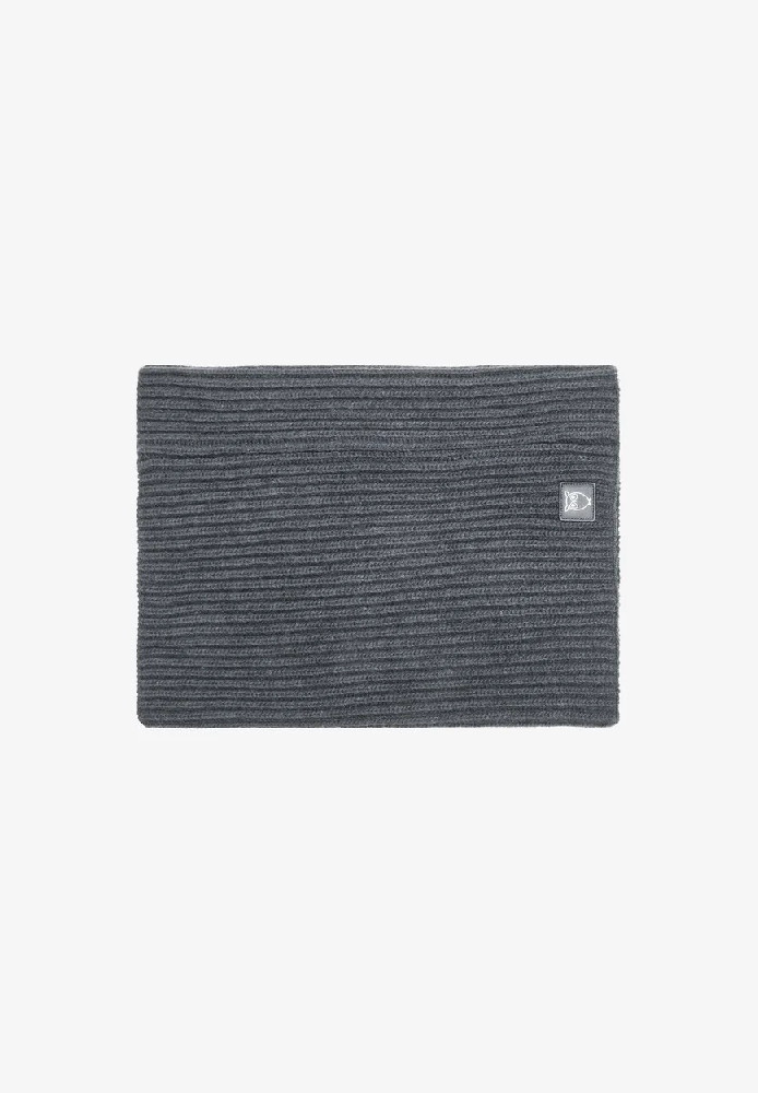 Lambswool rib snood Dark Grey Melange - Knowledge Cotton Apparel - MARKEN | Knowledge Cotton Apparel