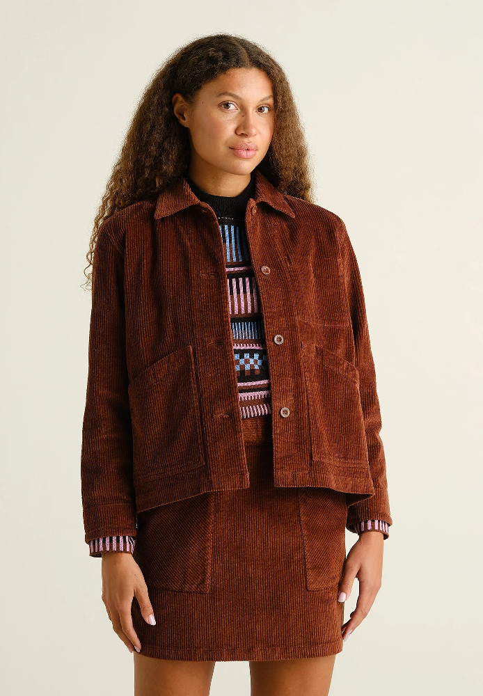 Jacket Stiby Corduroy Cappuccino Brown - DEDICATED - NEU