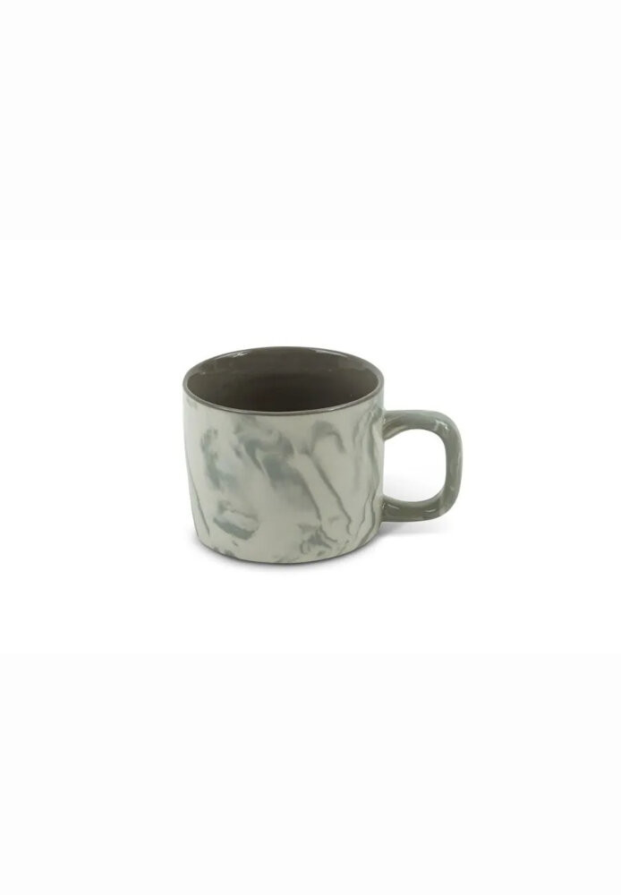 Cup Cyl M cer glossy marble band grey 200ml - KINTA - MARKEN | KINTA