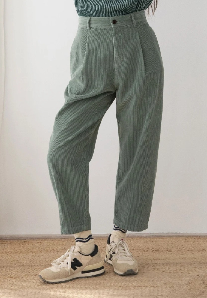 HARUKU CORDUROY WASHED GREEN - TWOTHIRDS - MARKEN | TWOTHIRDS