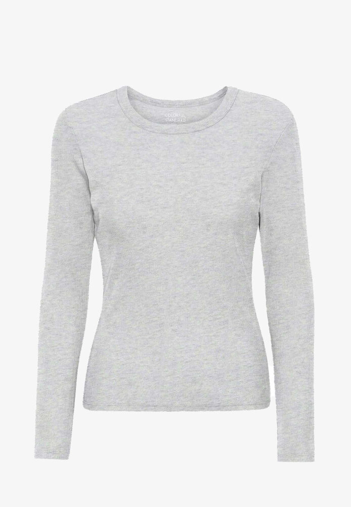 Women Organic Rib LS T-Shirt Snow Melange - COLORFUL STANDARD - DAMEN | Longsleeves