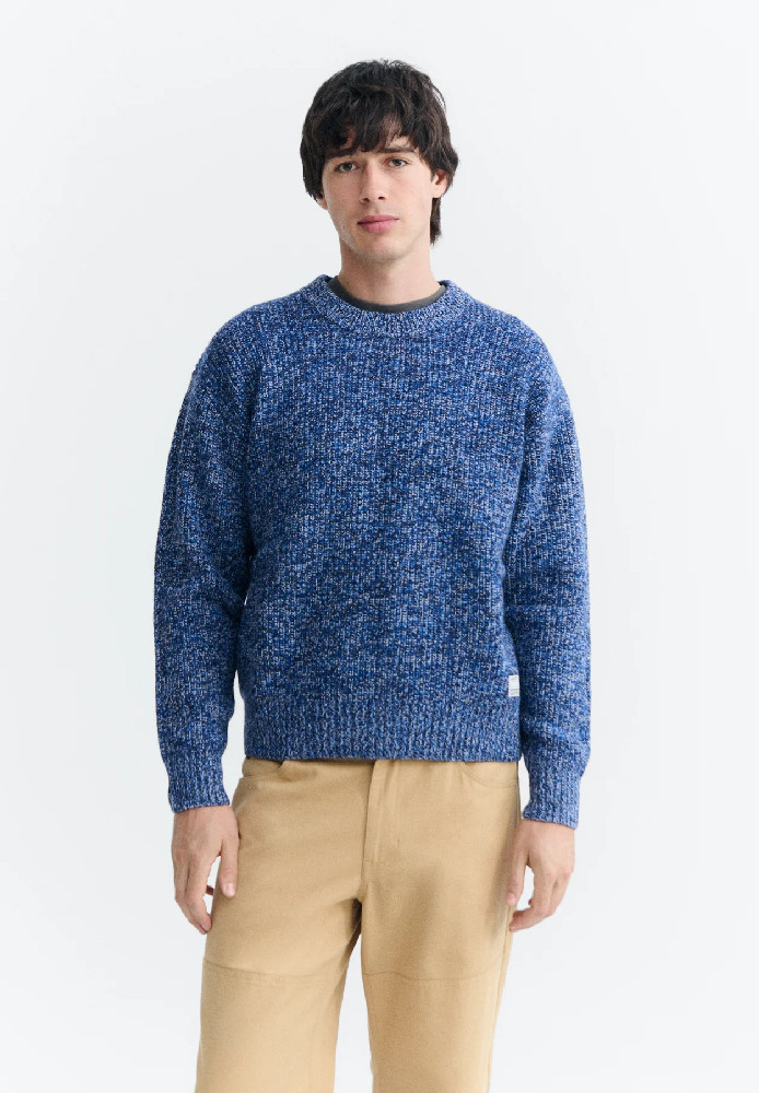 BLUE SANTOS KNITTED SWEATER - THINKING MU - HERREN | Pullover & Cardigans