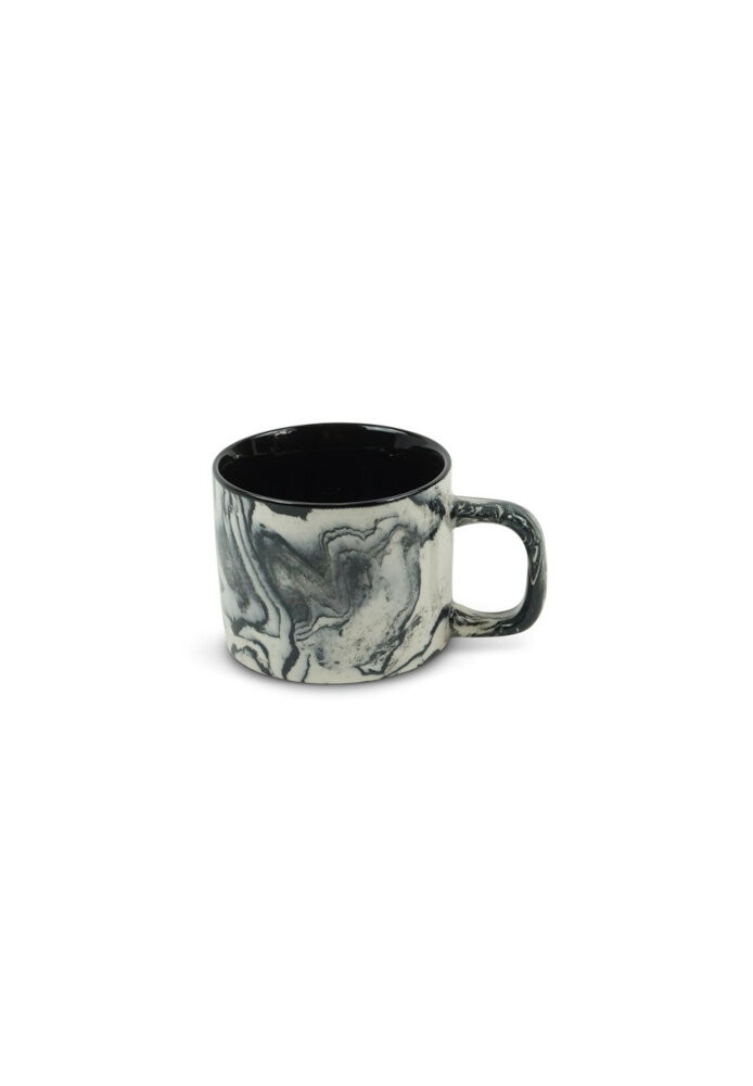 Cup Cyl M glossy marble black 200ml - KINTA - MARKEN | KINTA