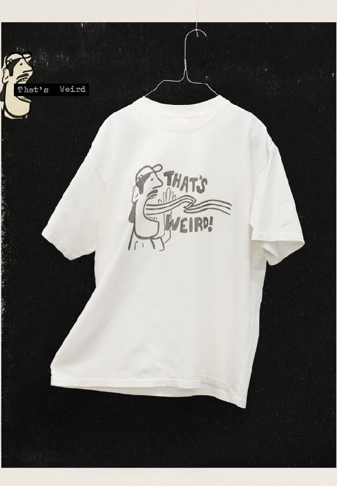 Koffe T-Shirt Thats Weird Chalk White - Nudie Jeans - HERREN | T-Shirts | Print-T-Shirts
