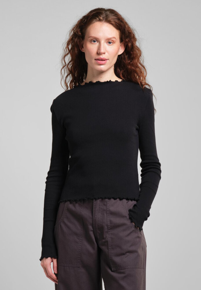 Rib Top Ryd Black - DEDICATED - DAMEN | Tops
