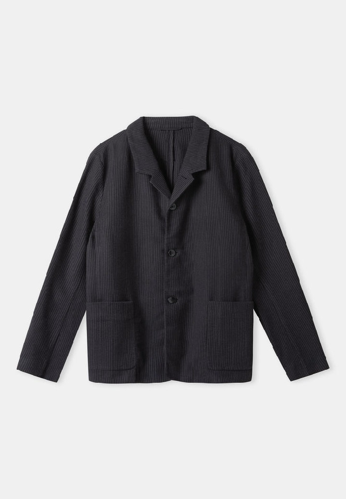 ELMAR blazer flannel striped charcoal - About Companions - NEU