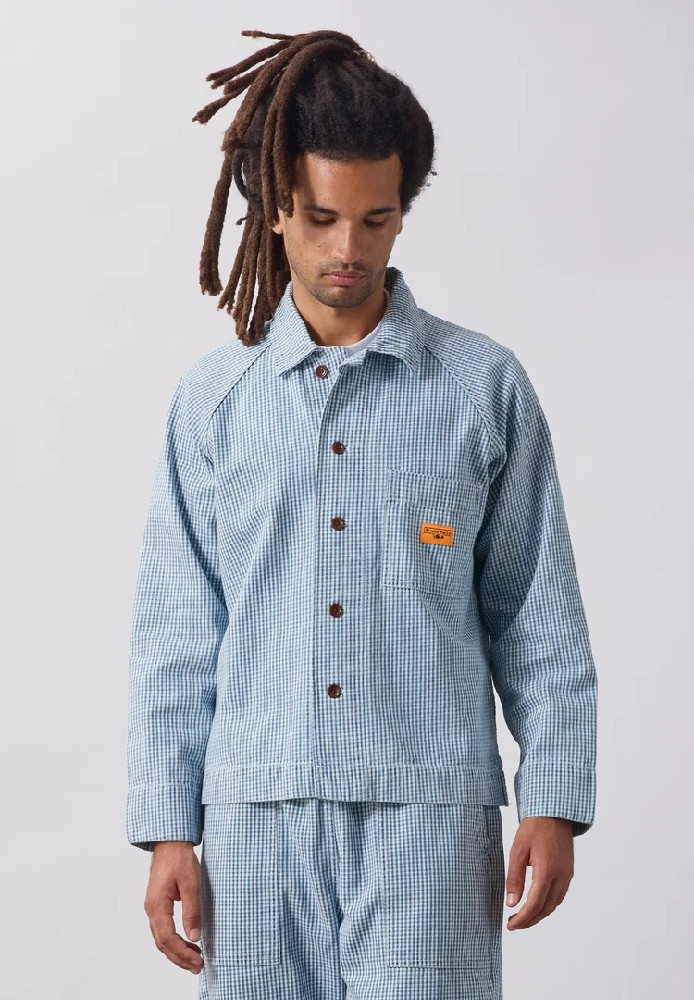 House Gingham FOH Jacket - Blue - Service Works - NEU