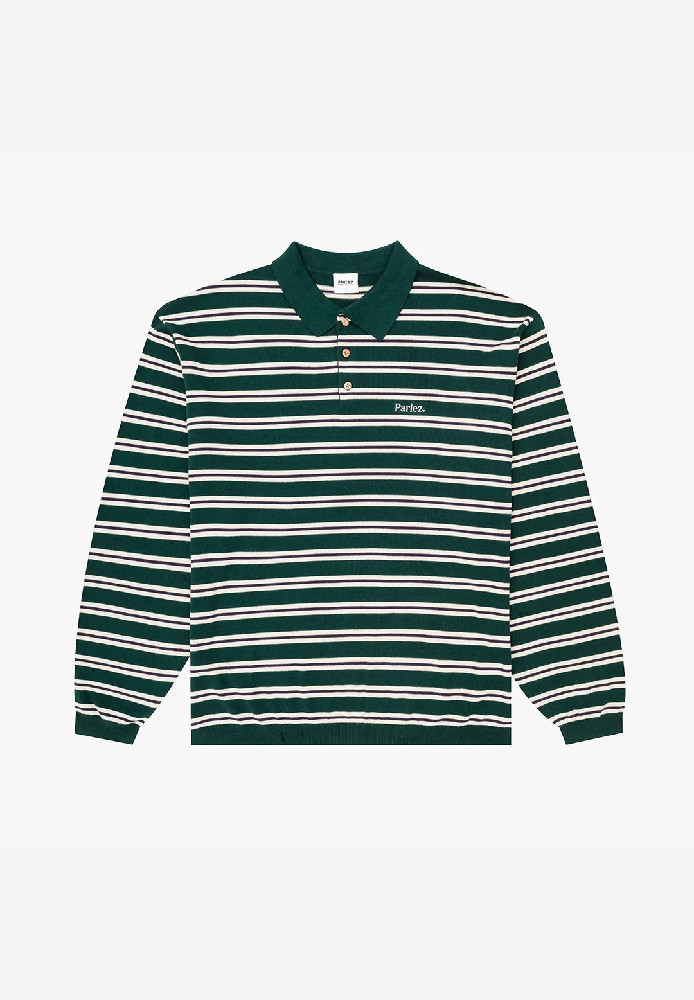 Crossfield L/S Polo Knit deep green - PARLEZ - HERREN | Pullover & Cardigans