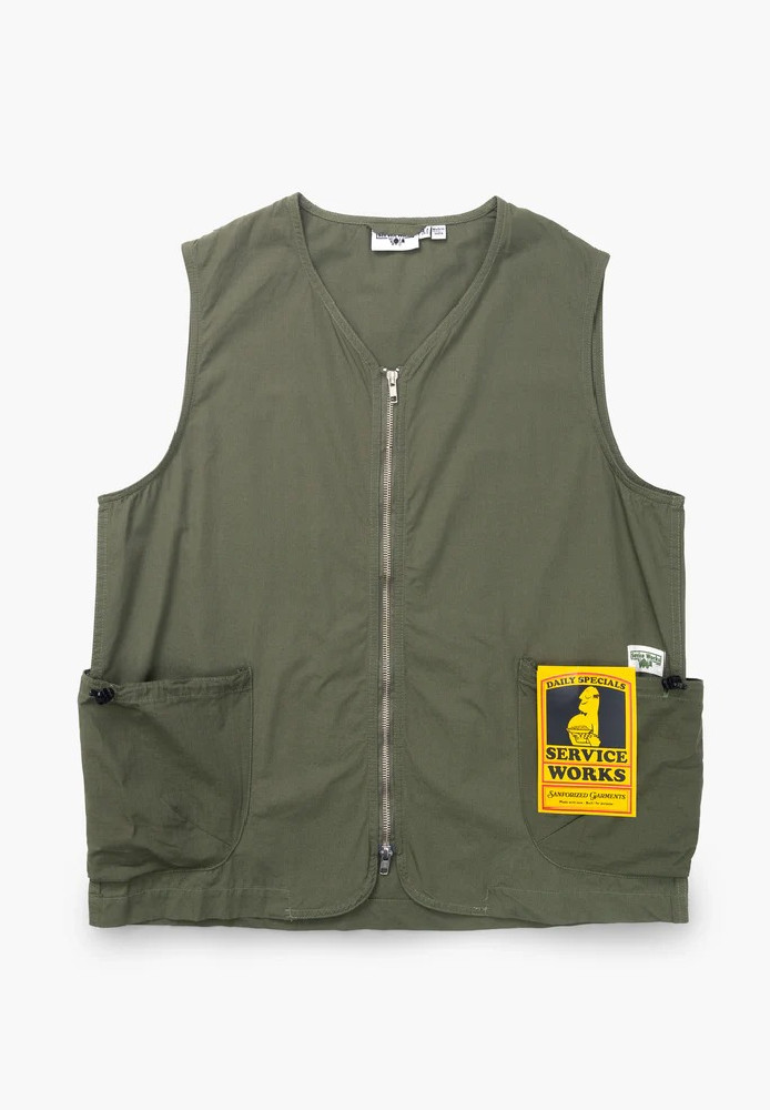 Gardener Vest Olive - Service Works - HERREN | SALE