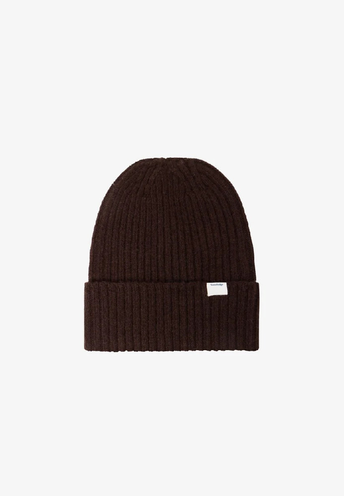 Lambswool rib beanie Chocolate Torte - Knowledge Cotton Apparel - MARKEN | Knowledge Cotton Apparel