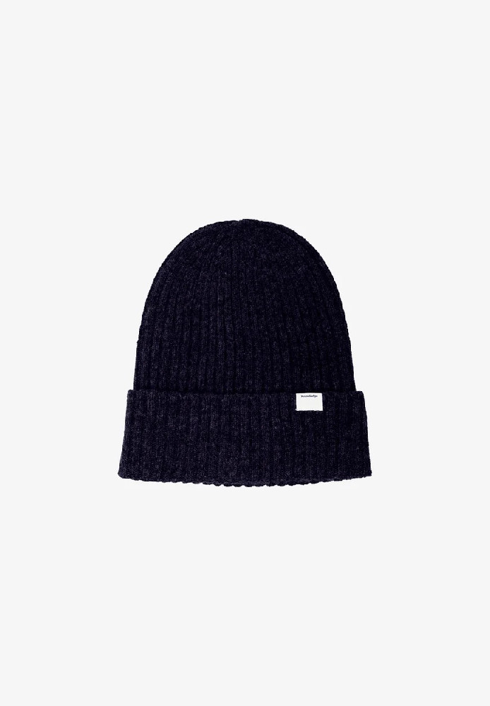 Lambswool rib beanie Total Eclipse - Knowledge Cotton Apparel - MARKEN | Knowledge Cotton Apparel