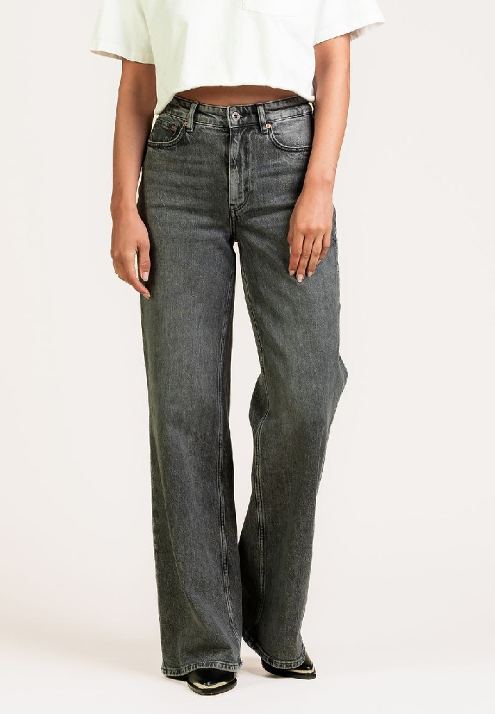 Harper Wide Leg Charcoal Fade - Kuyichi - NEU