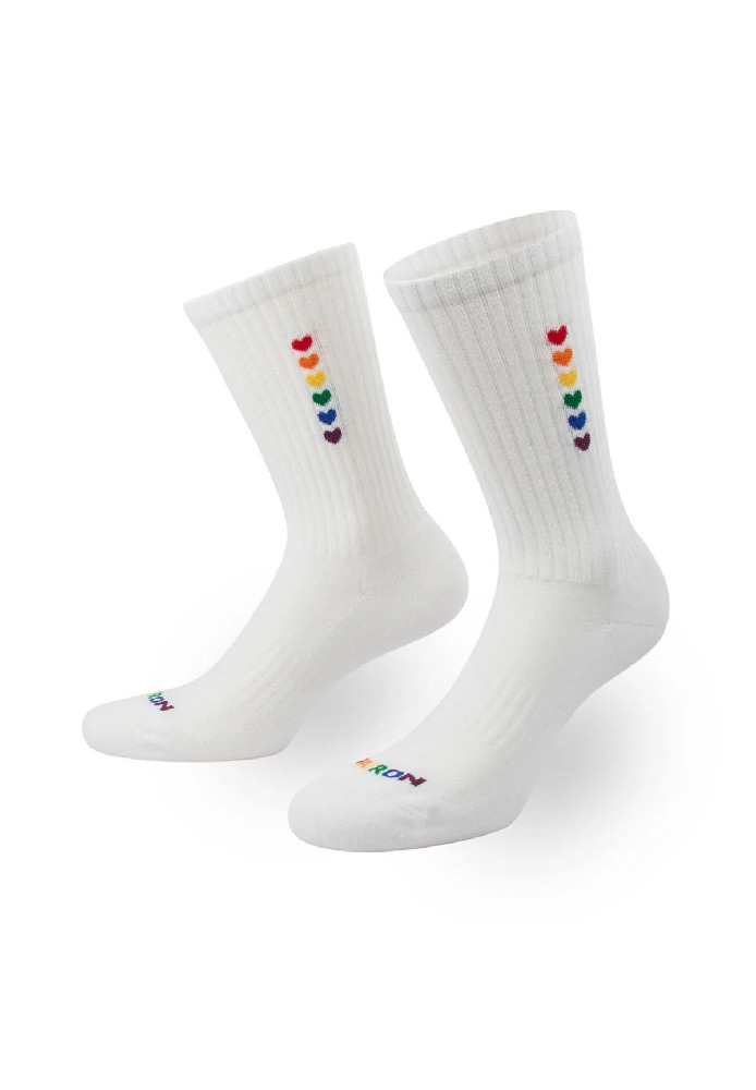 Pride Herzklopfen Sportsocken weiss - PATRON SOCKS - NEU