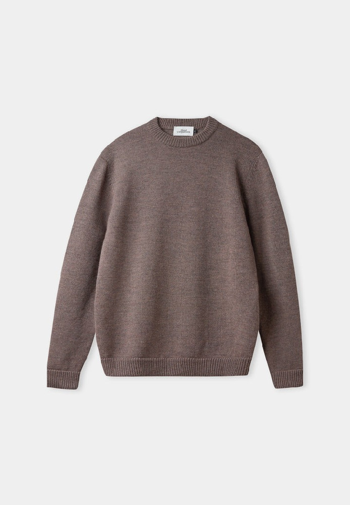 MORTEN jumper pure merino mel taupe - About Companions - HERREN | Pullover & Cardigans