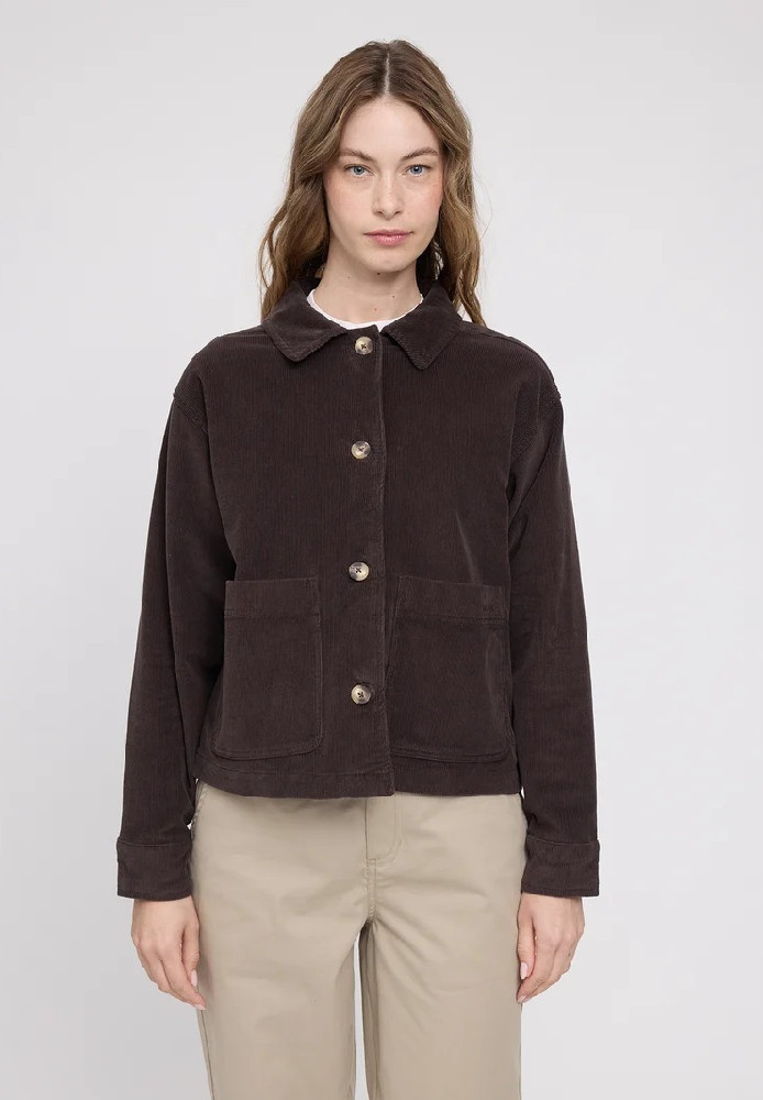Corduroy Shacket (Damen) dark chocolate - MAZINE - NEU