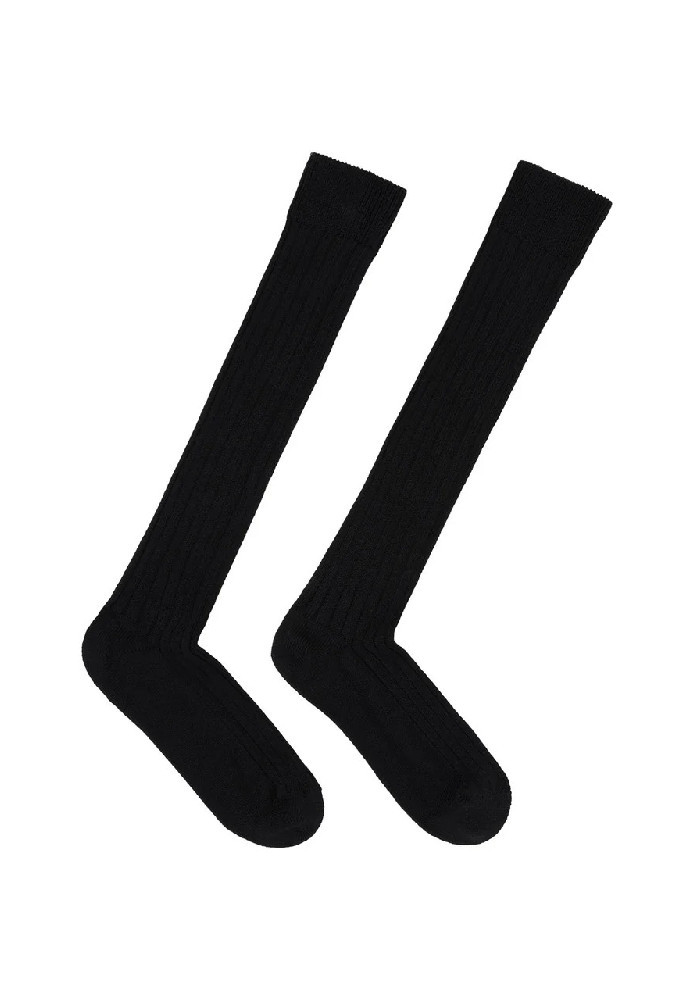 Kniestrümpfe mit Rippe black - Lanius - NEU