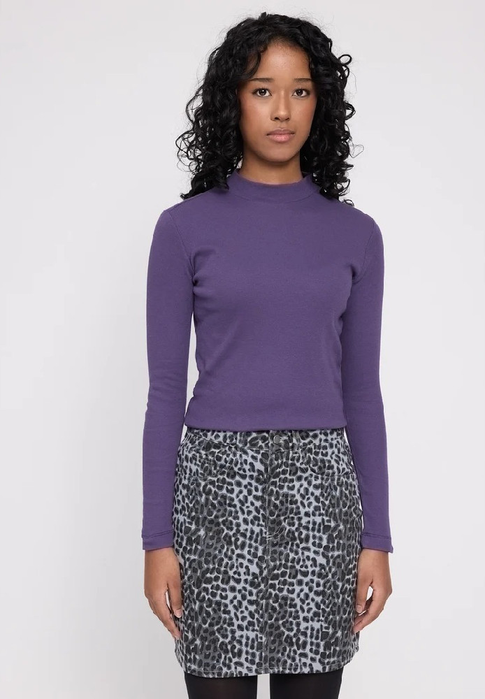 Basic Turtleneck Longsleeve (Damen) deep purple - MAZINE - DAMEN | Longsleeves
