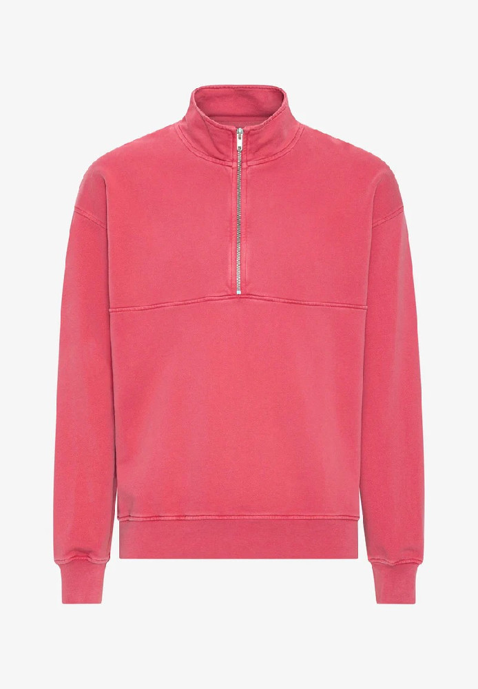 Organic Quarter Zip Faded Red - COLORFUL STANDARD - DAMEN | Sweats & Hoodies