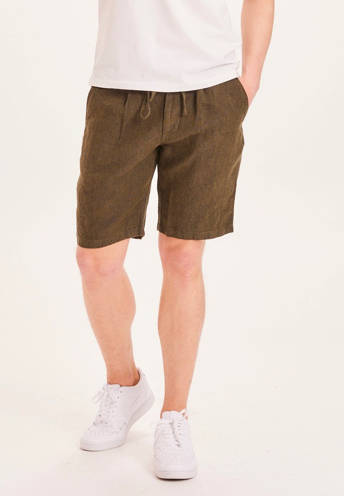 FIG loose linen shorts Forrest Night - Knowledge Cotton Apparel - MARKEN | Knowledge Cotton Apparel