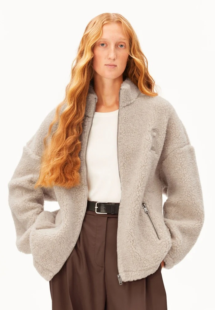 WOOL BLEND FLEECE JACKET honey melange - ARMEDANGELS - NEU