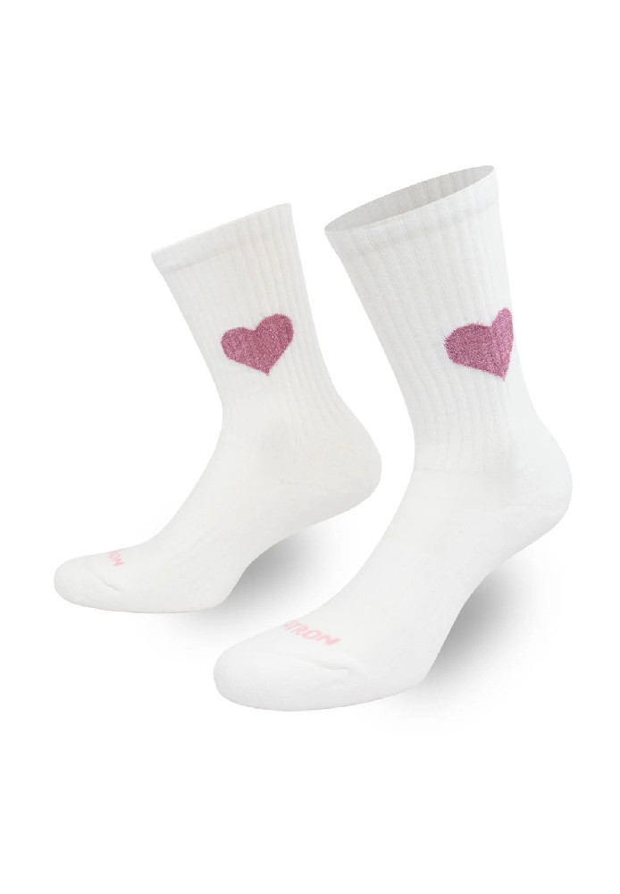 Glitzerliebe Sportsocken weiss pink - PATRON SOCKS - NEU